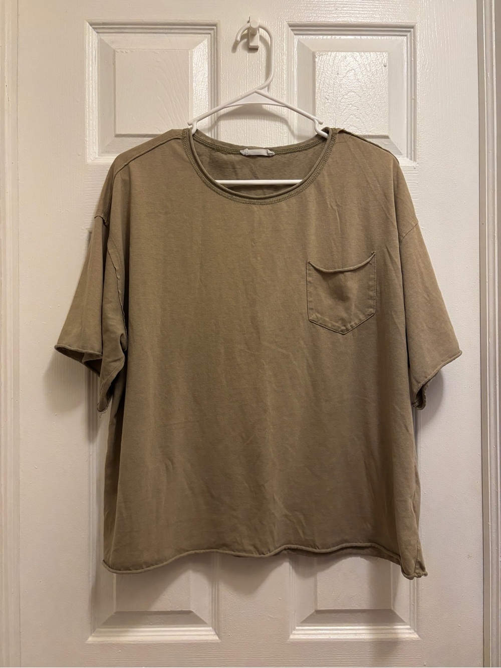 TALULAH Relaxed Short Sleeve Tee in Olive Tan